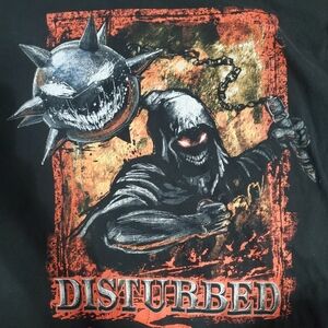 Disturbed Vintage T Shirt Black Size Large